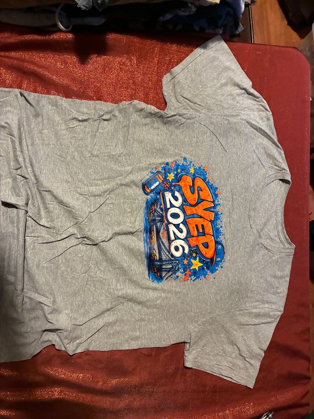 T-Shirt Unisex Gray SYEP 2026 Short Sleeve Graphic Back Print Youth Program